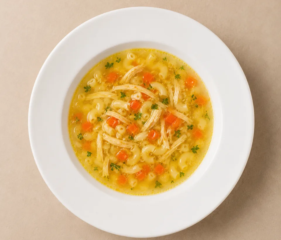 Суп с макаронами и курицей